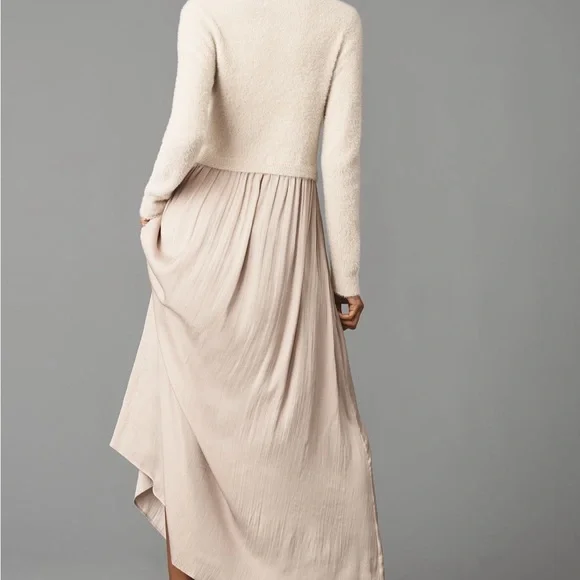 Anthropologie Tan Long Sleeve Dress - Picture 4 of 6
